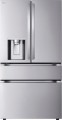 LG - 24.5 Cu. Ft. 4-Door French Door Counter-Depth Smart Refrigerator with Full-Convert Drawer - Stainless Steel
