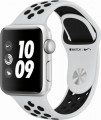 Apple - Refurbished Apple Watch Nike+ Series 3 (GPS), 38mm Silver Aluminum Case with Pure Platinum/Black Nike Sport Band - Silver Aluminum