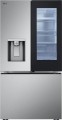 LG - 25.5 Cu. Ft. 3-Door French Door Counter-Depth Smart Refrigerator with InstaView Door-in-Door - Stainless Steel