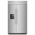 KitchenAid - 29.4 Cu. Ft. Side-by-Side Built-In Refrigerator with Ice and Water Dispenser - Stainless steel-6512881