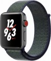 Apple - Apple Watch Nike+ (GPS + Cellular), 42mm Space Gray Aluminum Case with Midnight Fog Nike Sport Loop - Space Gray Aluminum