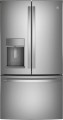 GE - Profile Series 22.1 Cu. Ft. Fingerprint Resistant French-Door Refrigerator with Door In Door and Hands-Free AutoFill - Stainless steel