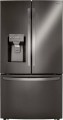 LG - 23.5 Cu. Ft. French Door Counter-Depth Refrigerator with Craft Ice - PrintProof Black Stainless Steel