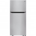 LG - 20.2 Cu. Ft. Top-Freezer Refrigerator - Stainless steel