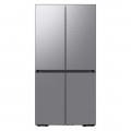 Samsung - Bespoke 23 Cu. Ft. 4-Door Flex French Door Counter Depth Refrigerator with Beverage Center - Stainless Steel