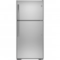 GE - 18.2 Cu. Ft. Top-Freezer Refrigerator - Stainless steel