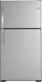 GE - 21.9 Cu. Ft. Top-Freezer Refrigerator - Stainless steel