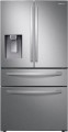 Samsung - 27.8 cu. ft. 4-Door French Door Refrigerator with Food Showcase - Fingerprint Resistant Stainless Steel