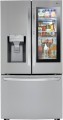 LG - 23.5 Cu. Ft. French Door-in-Door Counter-Depth Refrigerator with Craft Ice - PrintProof Stainless Steel