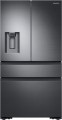 Samsung - 22.7 Cu. Ft. 4-Door Flex French Door Counter-Depth Refrigerator - Fingerprint Resistant Black Stainless Steel-5728812