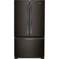 Whirlpool - 20 Cu. Ft. French Door Counter-Depth Refrigerator - Black stainless steel