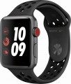 Apple - Geek Squad Certified Refurbished Apple Watch Nike+ Series 3 (GPS + Cellular), 42mm with Anthracite Sport Band - Space Gray Aluminum