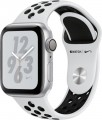 Apple - Apple Watch Nike+ Series 4 (GPS), 40mm Silver Aluminum Case with Pure Platinum/Black Nike Sport Band - Silver Aluminum