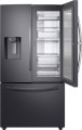 Samsung - 27.8 Cu. Ft. French Door Refrigerator with Food Showcase - Fingerprint Resistant Black Stainless Steel