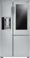 LG - 26.1 Cu. Ft. Side-by-Side InstaView Door-in-Door Smart Wi-Fi Enabled Refrigerator - Stainless steel