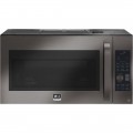 LG - STUDIO 1.7 Cu. Ft. Convection Over-the-Range Microwave with Sensor Cooking - Black stainless steel