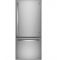 GE - 21.0 Cu. Ft. Bottom-Freezer Refrigerator - Stainless steel