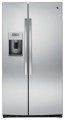 GE - Profile Series 25.4 Cu. Ft. Side-By-Side Refrigerator with Thru-the-Door Ice and Water - Stainless steel