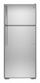 GE - 17.5 Cu. Ft. Frost-Free Top-Freezer Refrigerator - Stainless steel