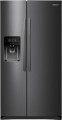 Samsung - 24.5 Cu. Ft. Side-by-Side Refrigerator with Thru-the-Door Ice and Water - Fingerprint Resistant Black Stainless Steel
