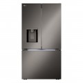 LG - 30.7 Cu. Ft. French Door Smart Refrigerator with Tall Ice and Water Dispenser - Black Stainless Steel