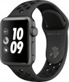 Apple - Apple Watch Nike+ Series 3 (GPS), 38mm Space Gray Aluminum Case with Anthracite/Black Nike Sport Band - Space Gray Aluminum-6215900