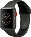 Apple - Geek Squad Certified Refurbished Apple Watch Edition (GPS + Cellular), 38mm with Gray/Black Sport Band - Gray Ceramic
