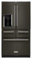 KitchenAid - 25.8 Cu. Ft. 5-Door French Door Refrigerator - Black Stainless Steel--6580906