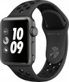 Apple - Apple Watch Nike+ Series 3 (GPS), 38mm Space Gray Aluminum Case with Anthracite/Black Nike Sport Band - Space Gray Aluminum
