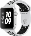 Apple - Refurbished Apple Watch Nike+ Series 3 (GPS), 42mm Silver Aluminum Case with Pure Platinum/Black Nike Sport Band - Silver Aluminum
