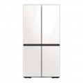 Samsung - Bespoke 29 cu. ft. 4-Door Flex Refrigerator with customizable panel - White glass