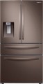 Samsung - 22.4 Cu. Ft. 4-Door French Door Counter-Depth Refrigerator with Food Showcase - Tuscan Stainless Steel
