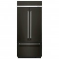 KitchenAid - 20.8 Cu. Ft. French Door Built-In Refrigerator - Black-5784012