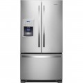 Whirlpool - 19.7 Cu. Ft. French Door Counter-Depth Refrigerator - Stainless steel