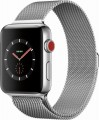 Apple - Geek Squad Certified Refurbished Apple Watch Series 3 (GPS + Cellular), 42mm with Milanese Loop - Stainless Steel