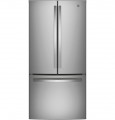 GE - 18.6 Cu. Ft. French Door Counter-Depth Refrigerator - Stainless steel