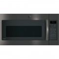 GE - Profile 1.7 Cu. Ft. Convection Over-the-Range Microwave - Black stainless Steel