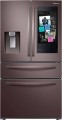 Samsung - Family Hub 22.2 Cu. Ft. 4-Door French Door Counter-Depth Refrigerator - Fingerprint Resistant Tuscan Stainless Steel