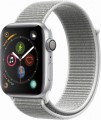 Apple - Apple Watch Series 4 (GPS), 44mm Silver Aluminum Case with Seashell Sport Loop - Silver Aluminum