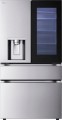 LG - 28.6 Cu. Ft. 4-Door French Door-in-Door Counter-Depth Smart Refrigerator with InstaView MyColor - Stainless Steel