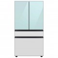 Samsung - Open Box BESPOKE 23 cu. ft. 4-Door French Door Counter Depth Smart Refrigerator with Beverage Center - Morning Blue Glass