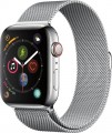 Apple - Apple Watch Series 4 (GPS + Cellular), 44mm Stainless Steel Case with Milanese Loop - Stainless Steel
