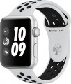 Apple - Apple Watch Nike+ Series 3 (GPS), 42mm Silver Aluminum Case with Pure Platinum/Black Nike Sport Band - Silver Aluminum