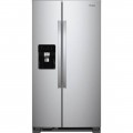 Whirlpool - 24.6 Cu. Ft. Side-by-Side Refrigerator -- Monochromatic stainless steel