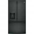 GE - 27.8 Cu. Ft. French Door Refrigerator - High gloss black